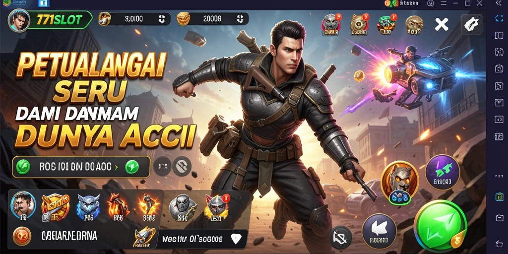 Tampilan aksi mendebarkan dalam gameplay 171SLOT.
