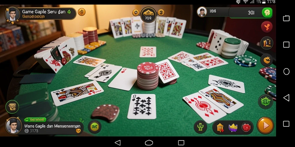 Tampilan gameplay seru dalam game Gaple 3178.
