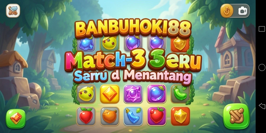 Gameplay menarik BANBUHOKI88 dengan aksi Match-3 yang seru.