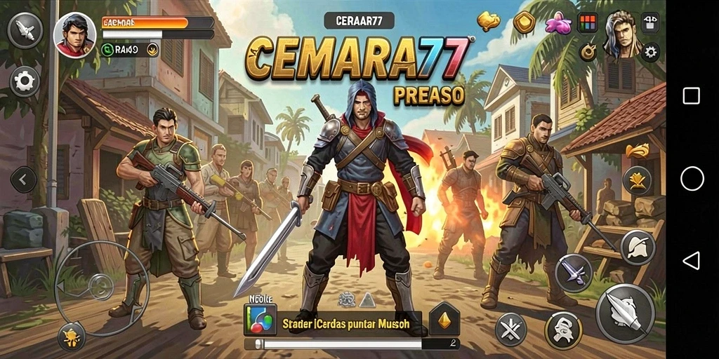 Tampilan gameplay CEMARA77 yang menegangkan dalam pertempuran strategi.