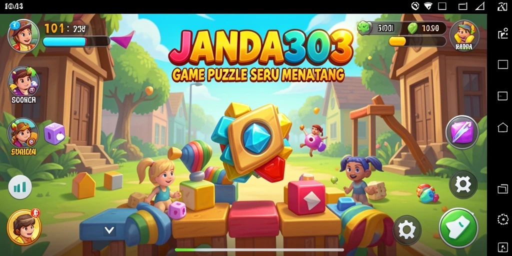 Screenshot gameplay menampilkan tantangan seru dalam JANDA303.
