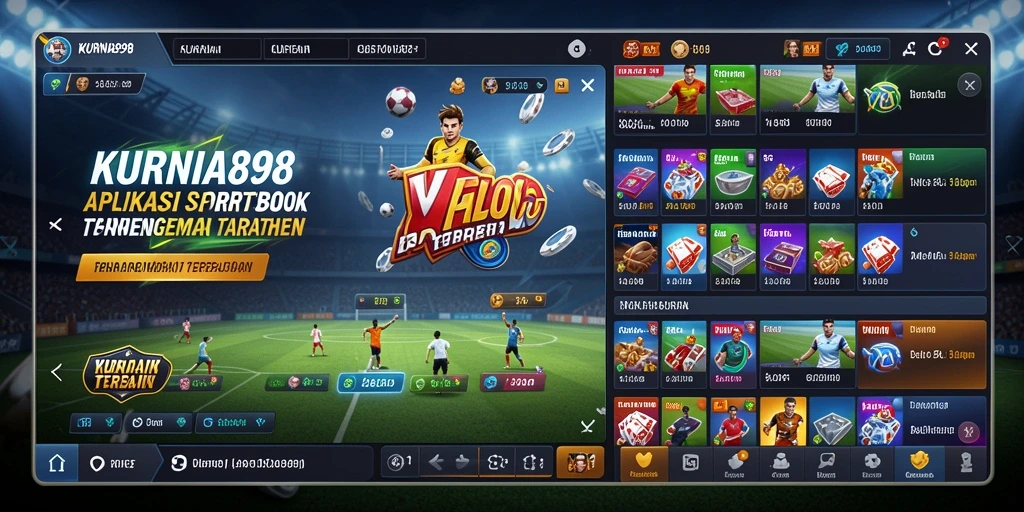 Tampilan gameplay KURNIA898 yang menampilkan fitur sportsbook terbaru.