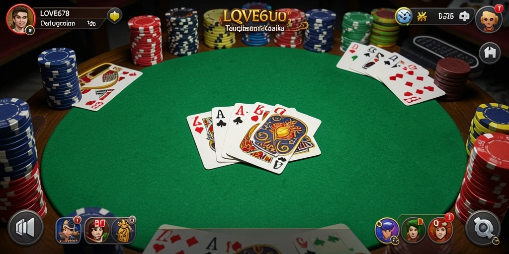 Tampilan seru gameplay QiuQiu di LOVE678.