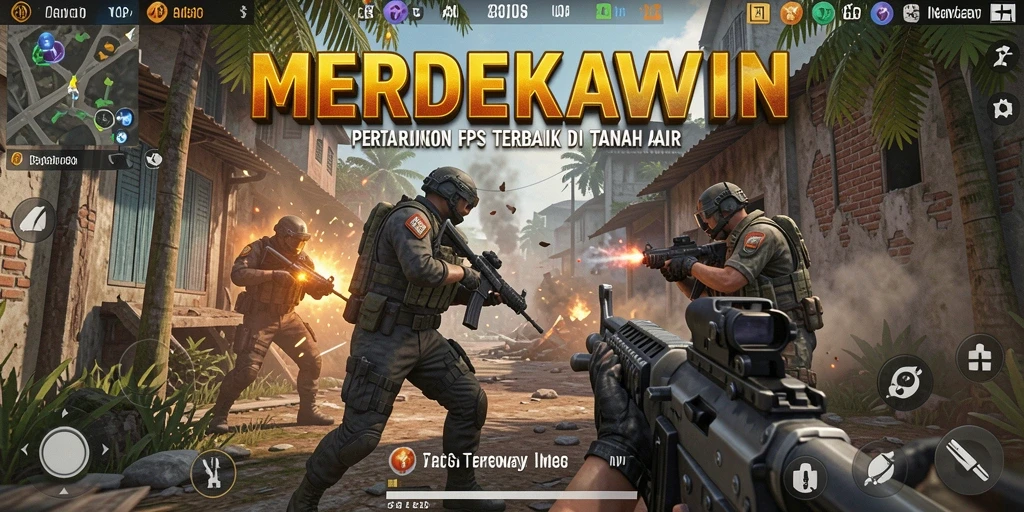 Capture aksi seru dalam gameplay MERDEKAWIN dengan grafis menawan.