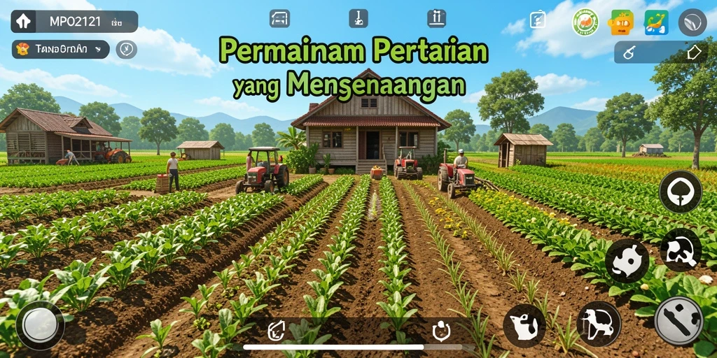 Tampilan gameplay MPO2121 yang menarik dan interaktif dalam pertanian.
