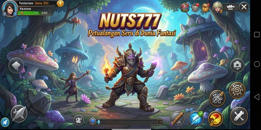 Tampilan gameplay NUTS777 yang penuh aksi dan petualangan seru.