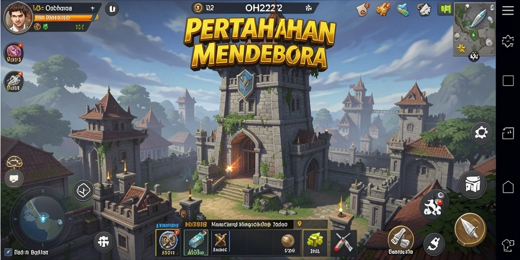 Screenshot utama dari gameplay Tower Defense yang seru dan menantang.
