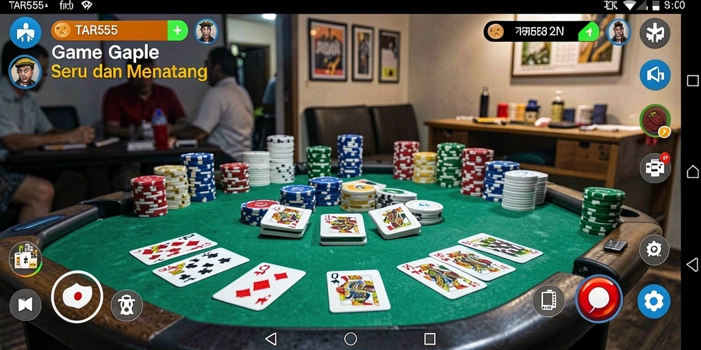 Tampilan gameplay Gaple yang menarik dan interaktif