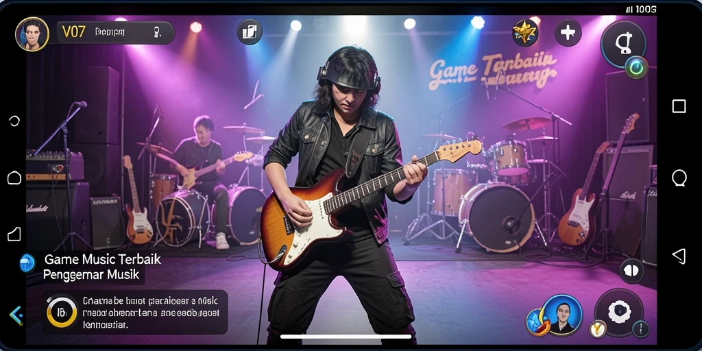 Screenshot V07 menampilkan gameplay Music yang seru dan interaktif.