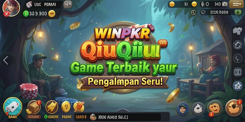 Tampilan gameplay seru QiuQiu di WINPKR.