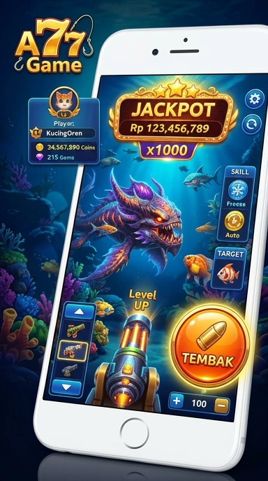 Screenshot aplikasi a777game menampilkan antarmuka yang ramah pengguna.